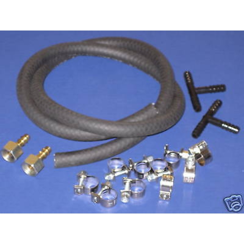 1/4 Fuel line kit Triumph Norton BSA PWK Amal gas clamps clips spigot *
