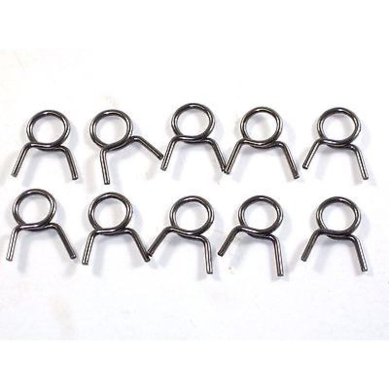 10 Fuel line clips 7/16 OD Motorcycle hose tube clamps oil tubing spring clamps *
