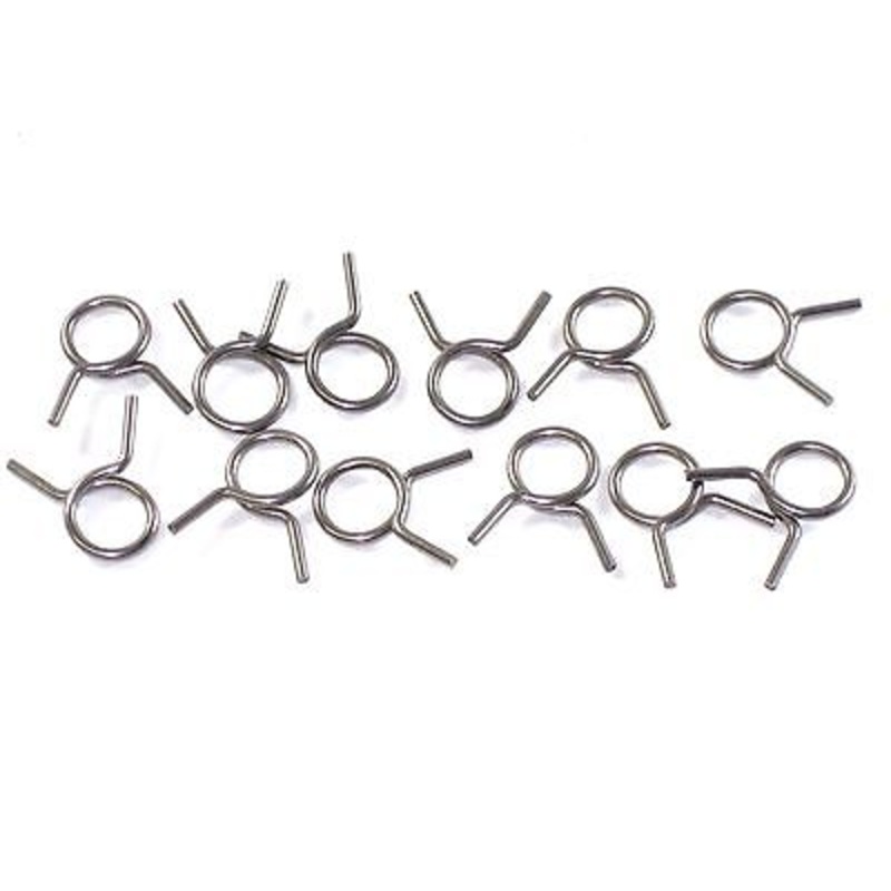 12 each Fuel line clips 1/2 OD Motorcycle Auto hose tube clamps spring clamp *