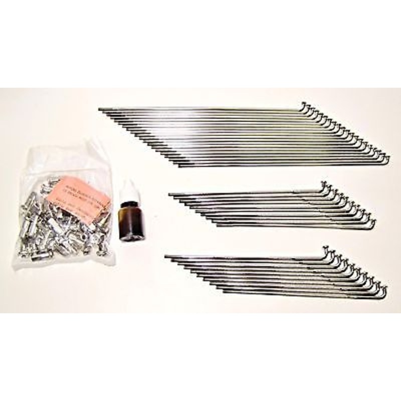 1956 Triumph T110 front wheel spokes 19 polished stainless .300 nipples *