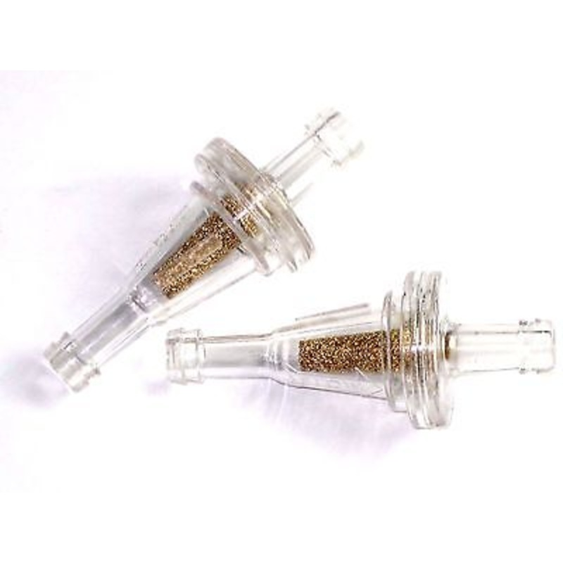2 each Small fuel gas filter 1/4 sindered bronze motorcycle scooter atv *