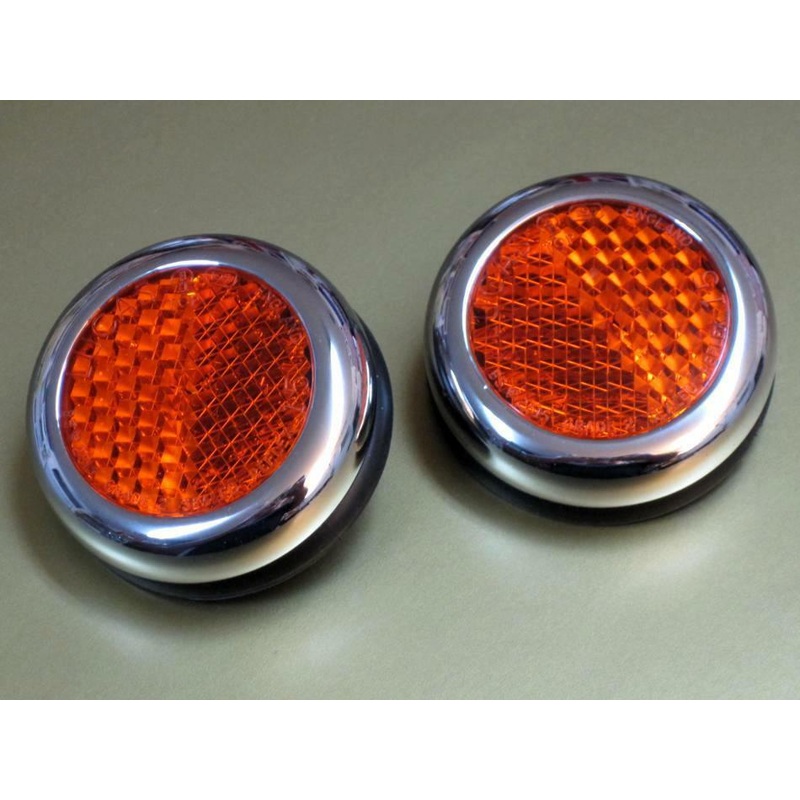2 Lucas reflectors 57162 Made in England reflector set Triumph Norton BSA