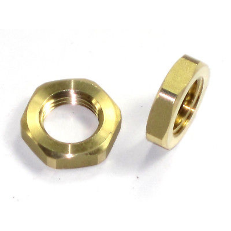 2 nuts Petcock thin brass nut pair 83-0006 Triumph Norton BSA locking nuts BSP