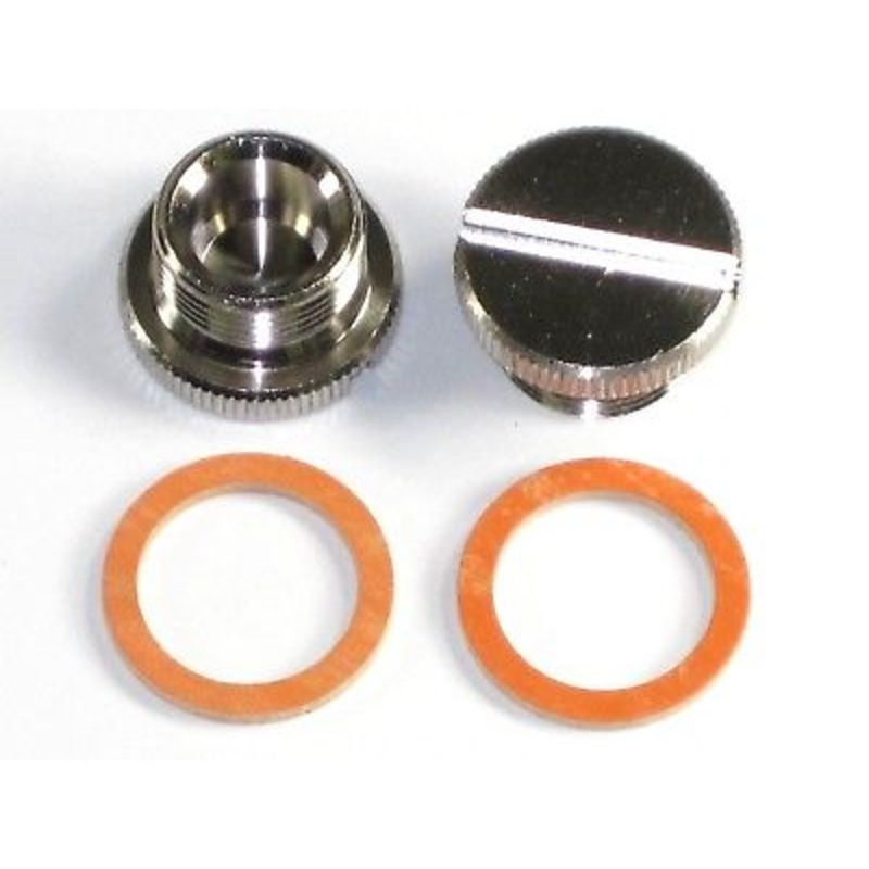 2 Screw plug & washer Amal concentric float bowl 622/155 622/151 chrome