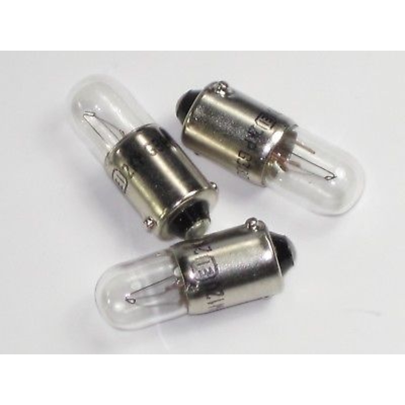 3 bulbs Bulb 12v 4w 4 watt BA9S base #233 Lucas Narva warning lights Triumph