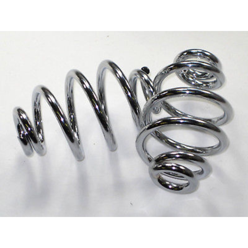 3 Chrome Seat Spring Springs Set Triumph Norton BSA Tapered Motorcycle
