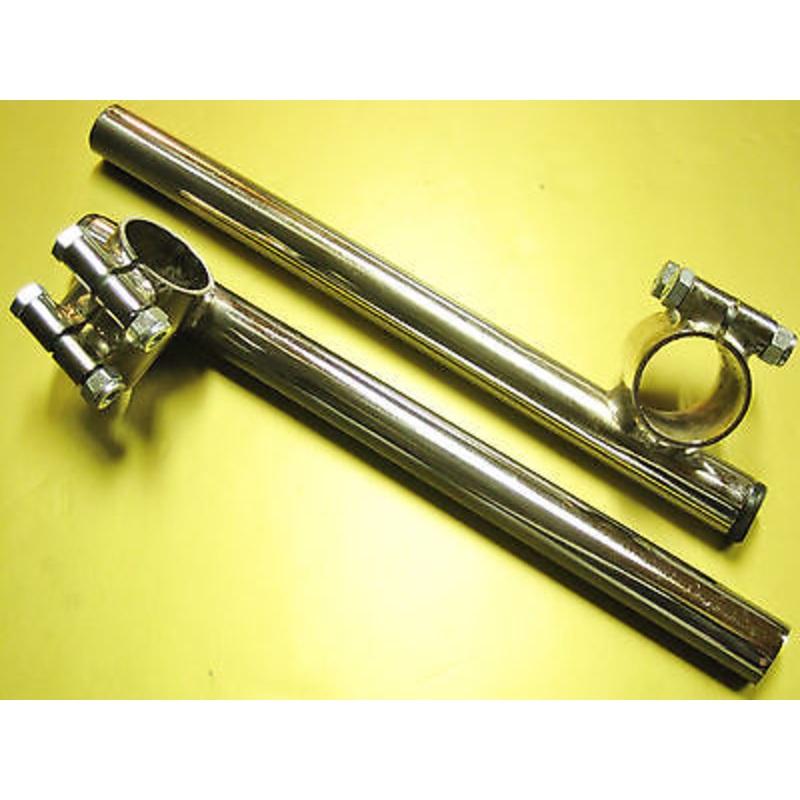 34mm Clip-ons Handlebars clip on cafe racer motorcycle Triumph BSA Norton chrome