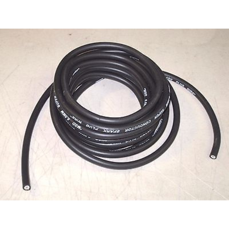 4′ black super conductor spark plug wire 8.5mm resistive simiconductor inductive