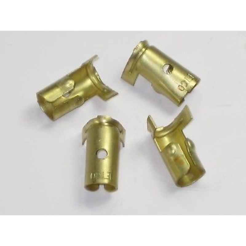 4 each Brass spark plug wire terminal high tension connector ignition coil