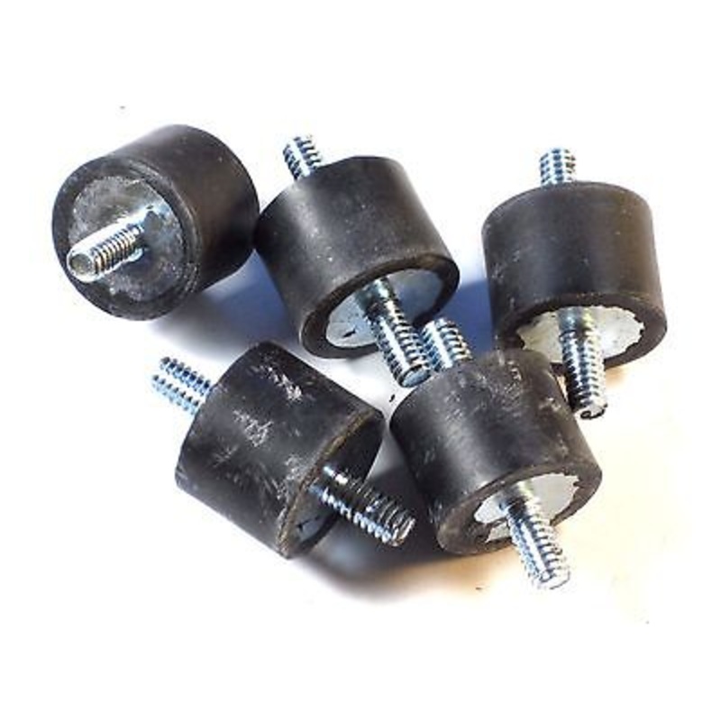 5 each Harley rubber mounting stud gas oil tank 1/4 x20 x 1/2 threads 62563-65