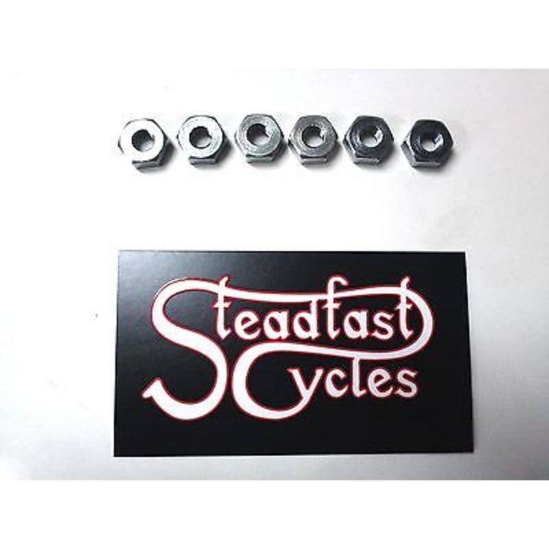 6 CEI Nuts 1/4×26 BSC Cycle BSA Triumph Norton Engineers