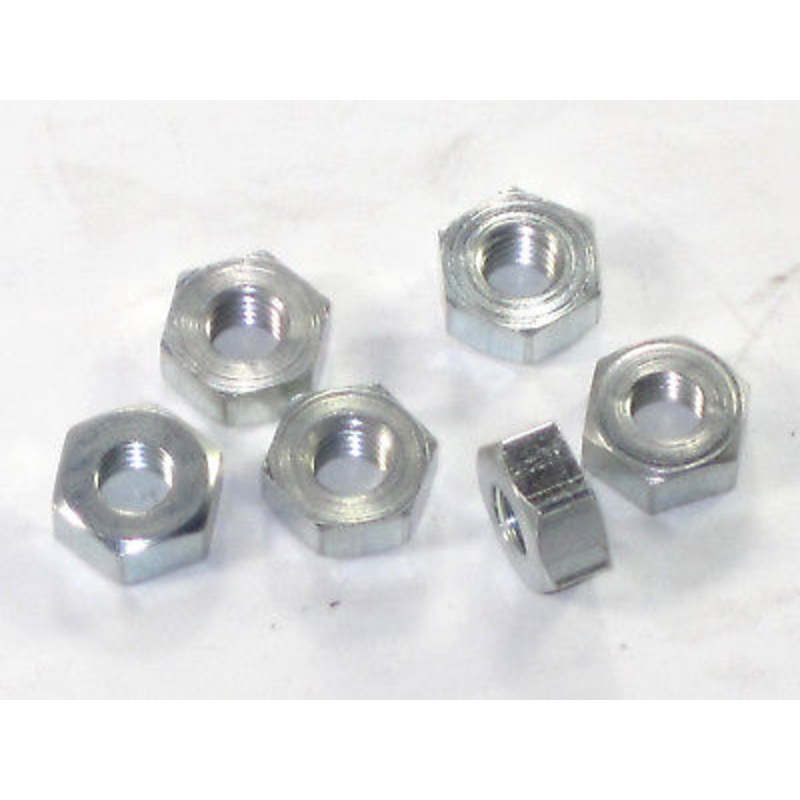 6 each Triumph Norton BSA 1/4 x 26 tpi CEi nut 1959 to 1968 whitworth Hex