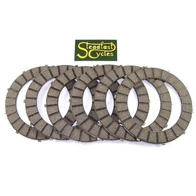 6 Friction clutch plates drive plate set Triumph 750 650 350 BSA 650 500 57-4762