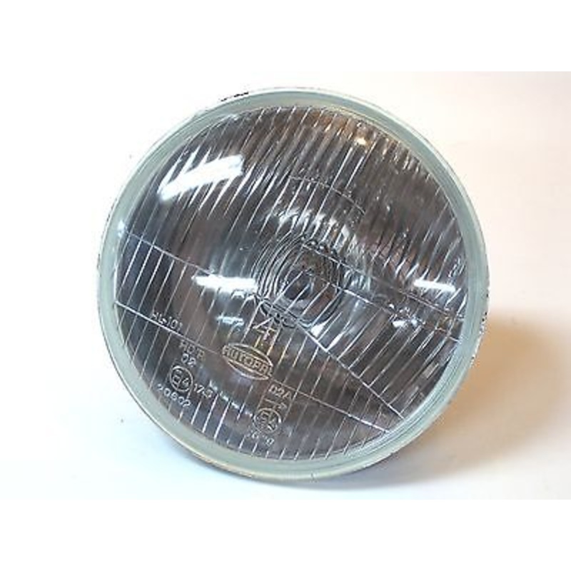 7 headlight glass with H4 halogen bulb 12 volt 35/35 Watt motorcycle head lamp