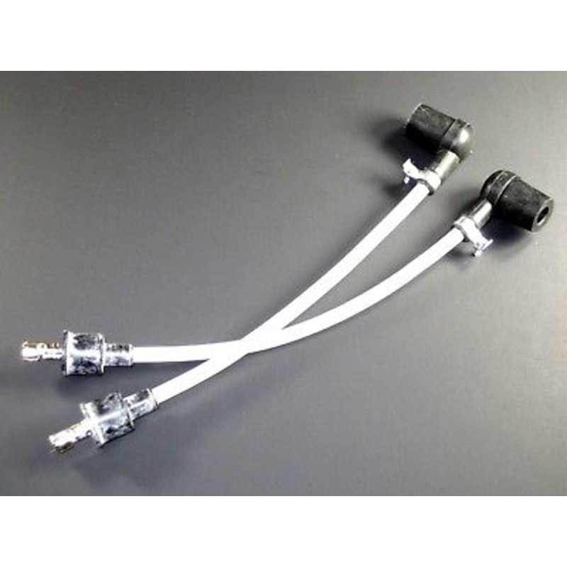 7mm WHITE Spark plug wires 10 Triumph Lucas # 54956466 D2207 copper stranded