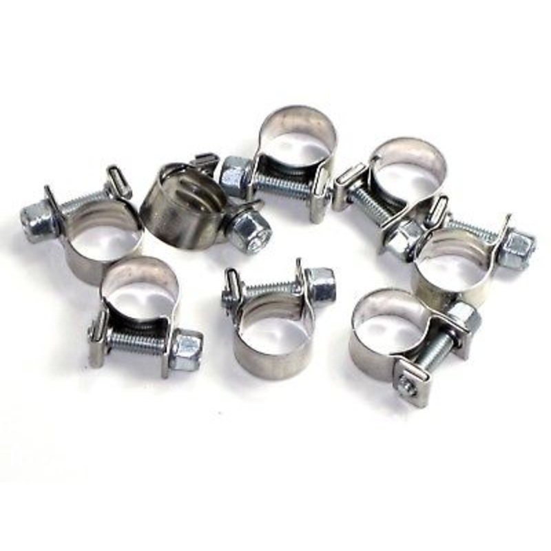 8 each ABA Fuel Tubing line clips clamps 13/32 – 15/32 Stainless