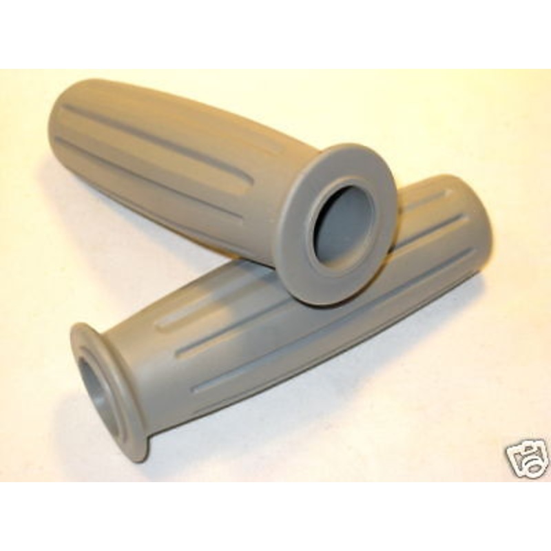AMAL copy grip set TRIUMPH NORTON BSA grey motorcycle grips UK Made for 7/8 bars