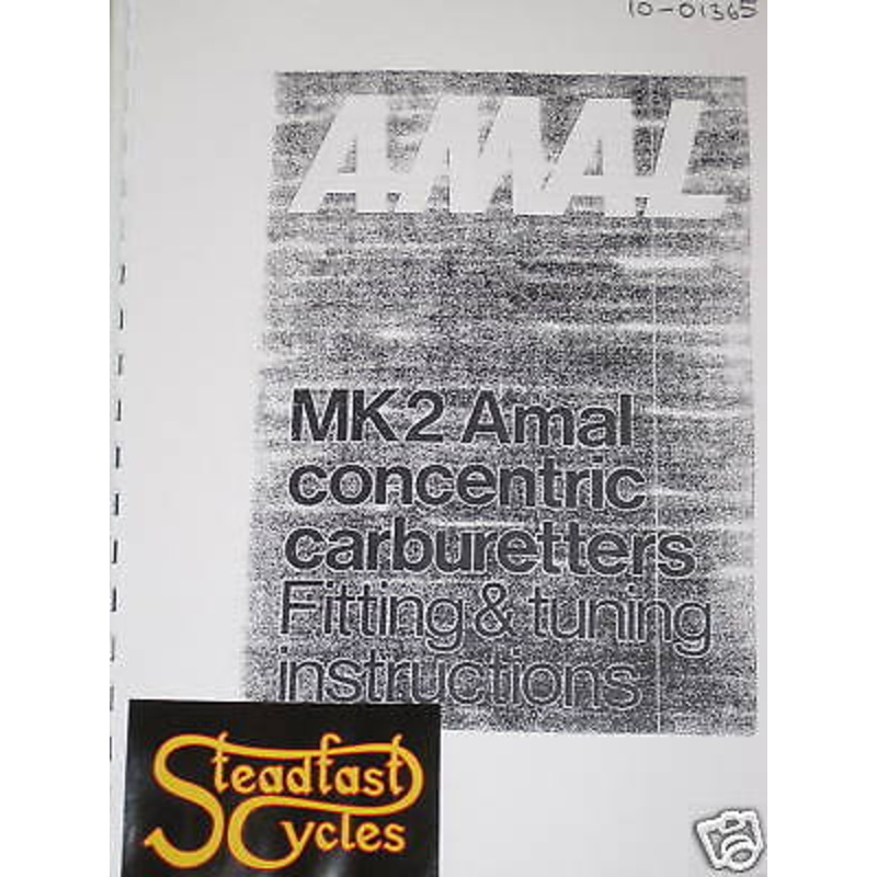 Amal MK2 concentric carburetter tuning instruction book