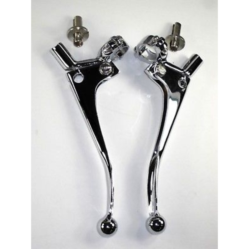 Amal type motorcycle TRIUMPH NORTON BSA CHROME 1 HANDLEBAR Vintage LEVER SET