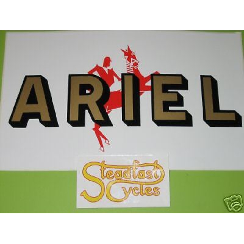 ARIEL large Vinyl DECAL square four vintage classic British motorcycle horse