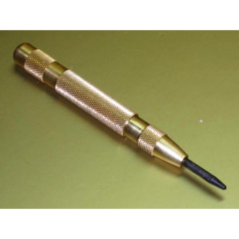 Automatic center punch spring loaded alloy steel point tool 5 .5 OD Brass body