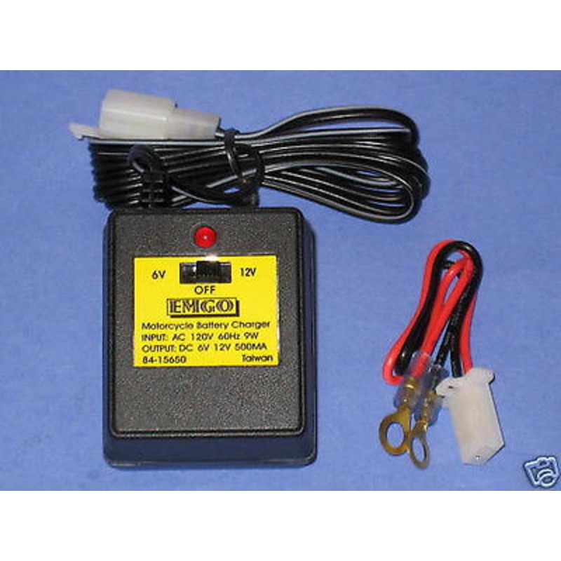 Battery charger 12 or 6 volt motorcycle ATV 6V or 12V 84-15650
