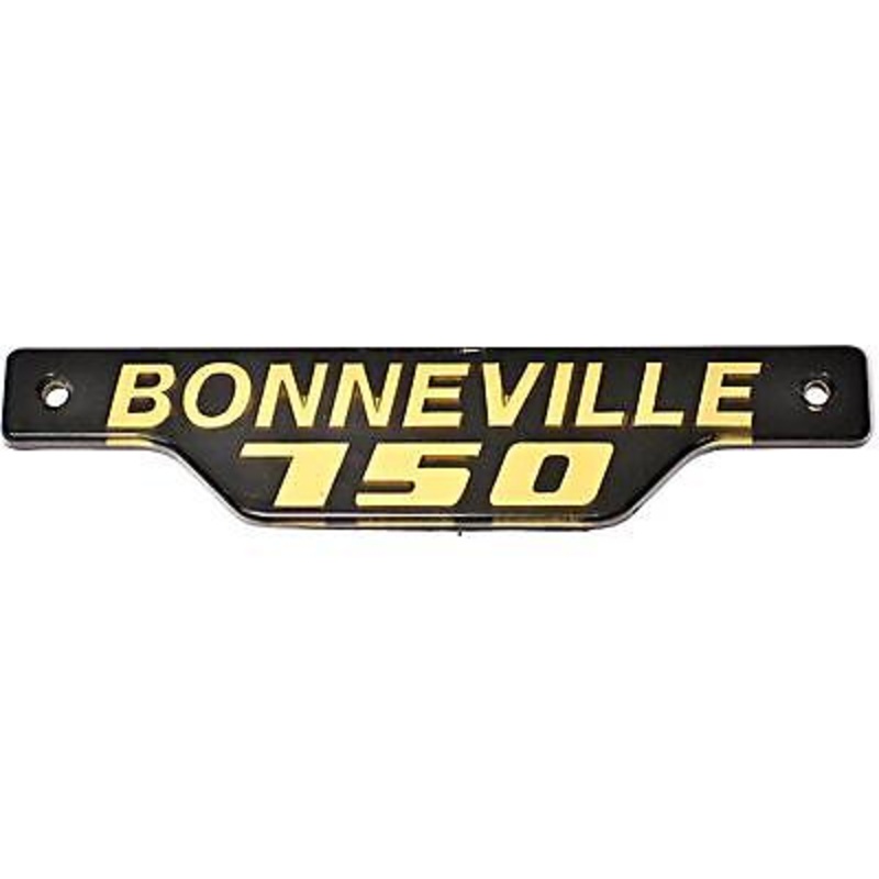 Bonneville 750 Side Cover Badge panel gold black T140 Triumph 83-7317 UK MADE