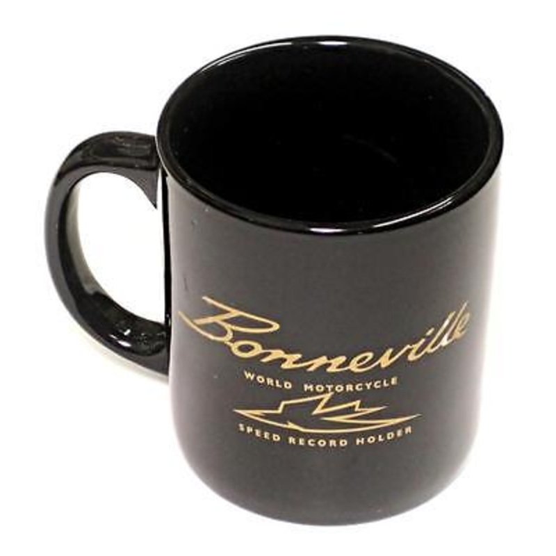 Bonneville Mug 10oz coffee cup ceramic motorcycle logo Black UK Made
