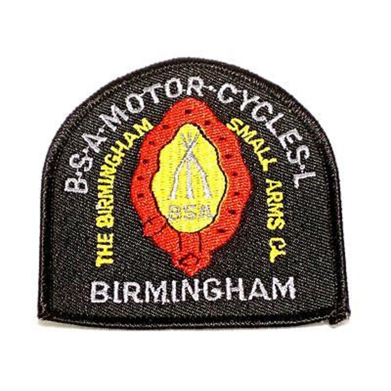 British Stacked Arms Patch rifles embroidered BSA motorcycles Made in England