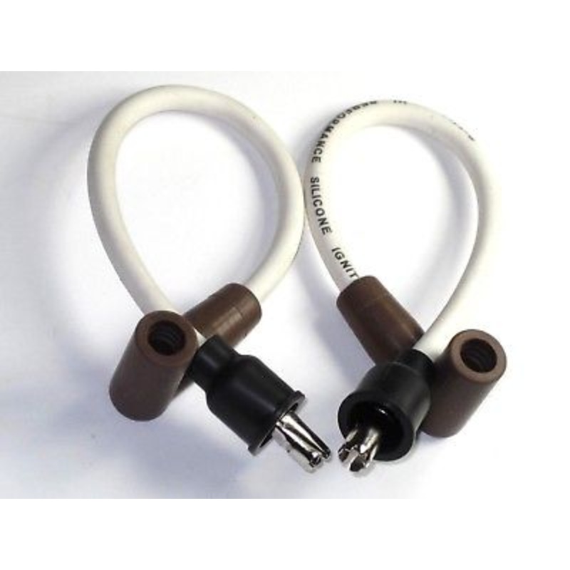 Brown WHITE Spark plug wires 11 Triumph Lucas # 54956466 D2207 copper stranded
