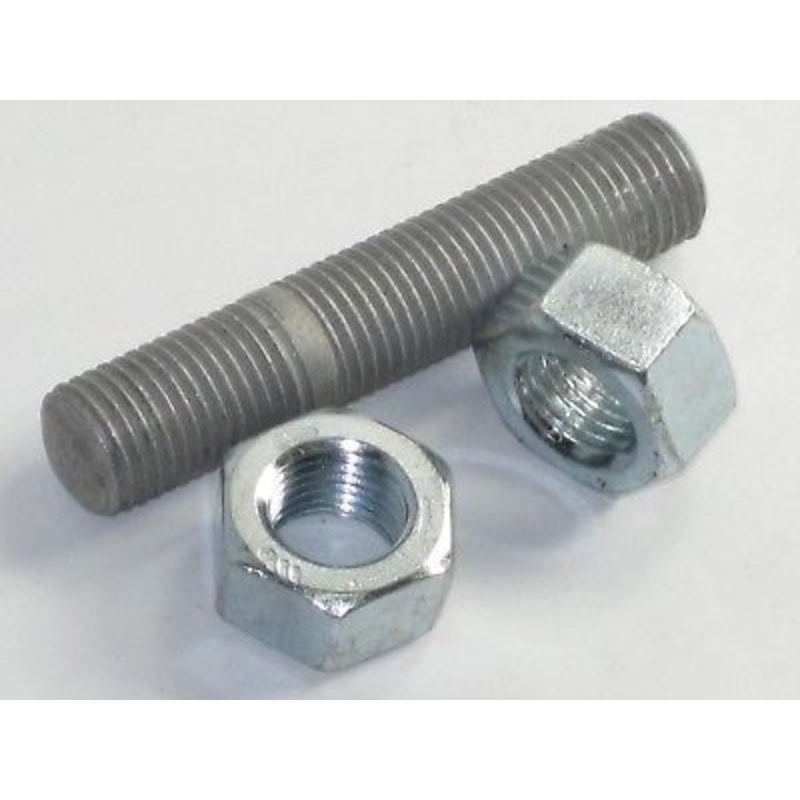 BSA 68-4805 footrest stud A65 A50 7/16 with nuts