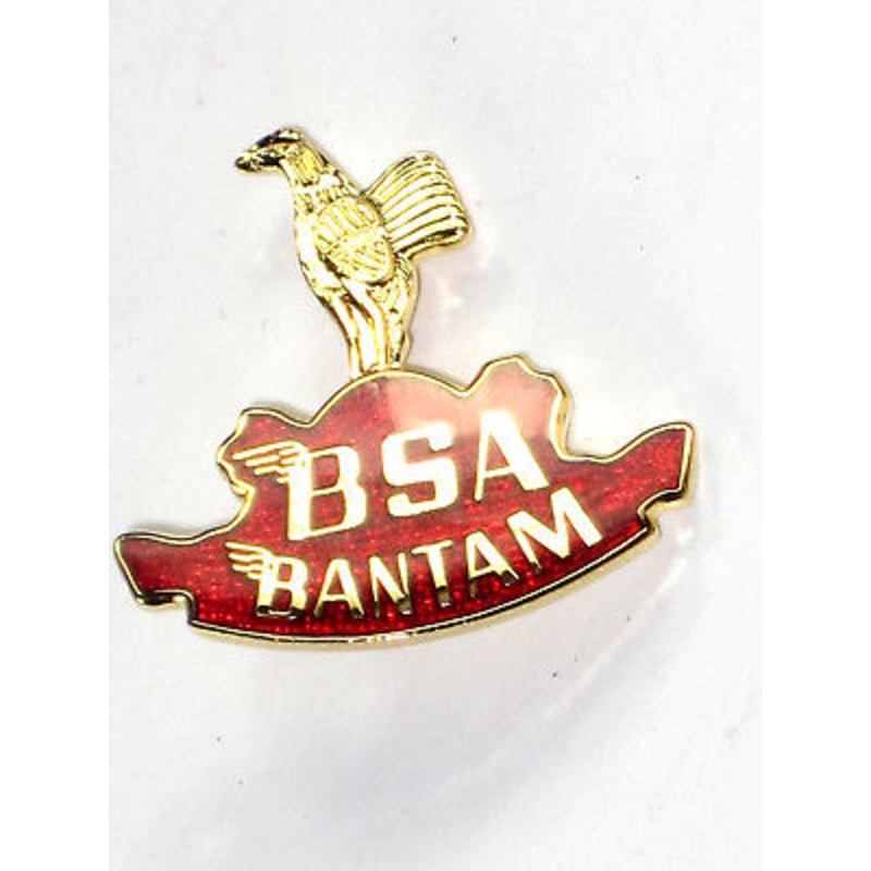 BSA Bantam lapel pin badge Made in England Classic British motorcycles