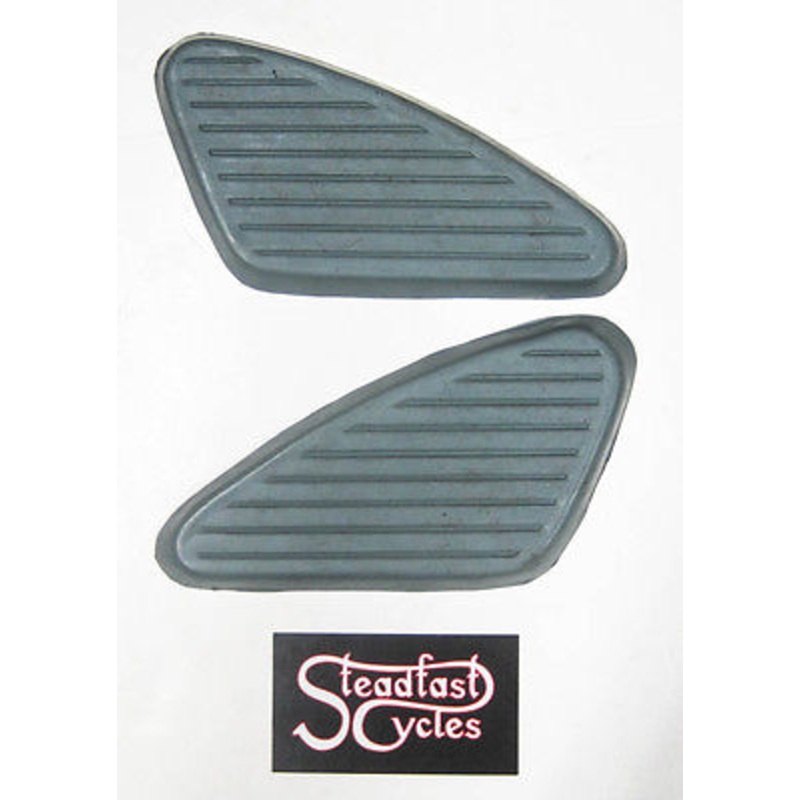 BSA C15 B40 A65 A50 Knee Pads Grey UK MADE kneepads 500 650 441 & 250 grip grips