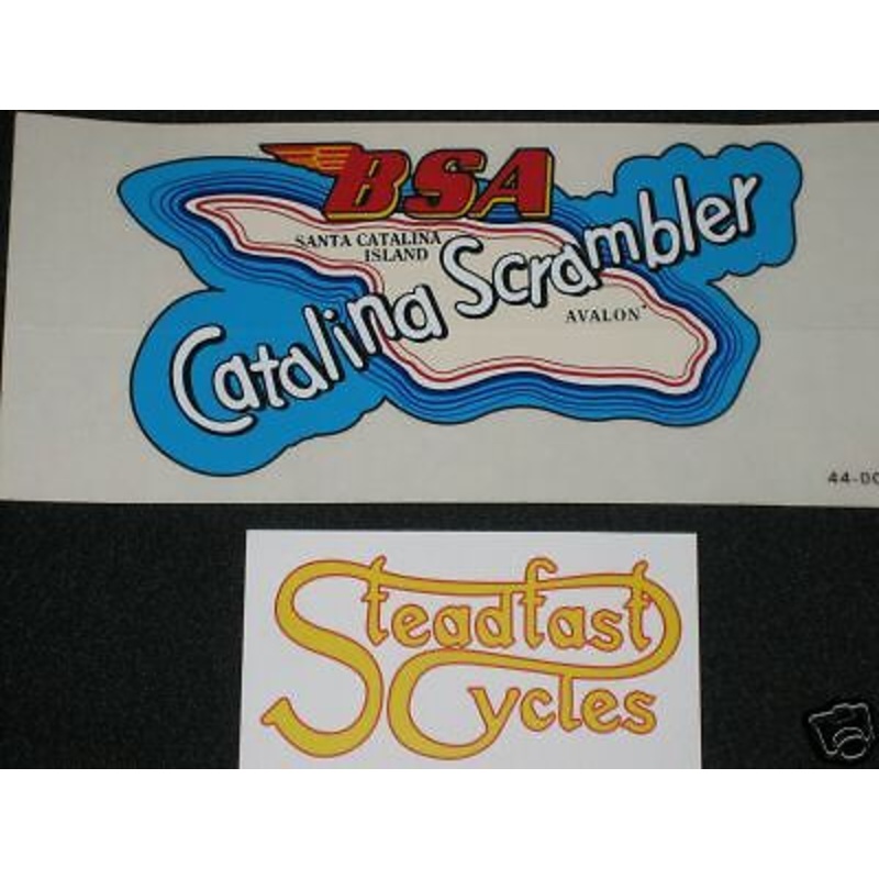 BSA Catalina Scrambler motorcycle vinyl decal transfer