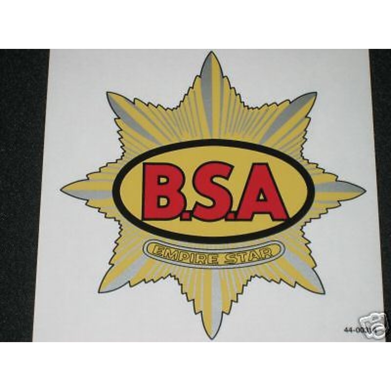 BSA Cycles side cover decal Clubman Empire Star vinyl
