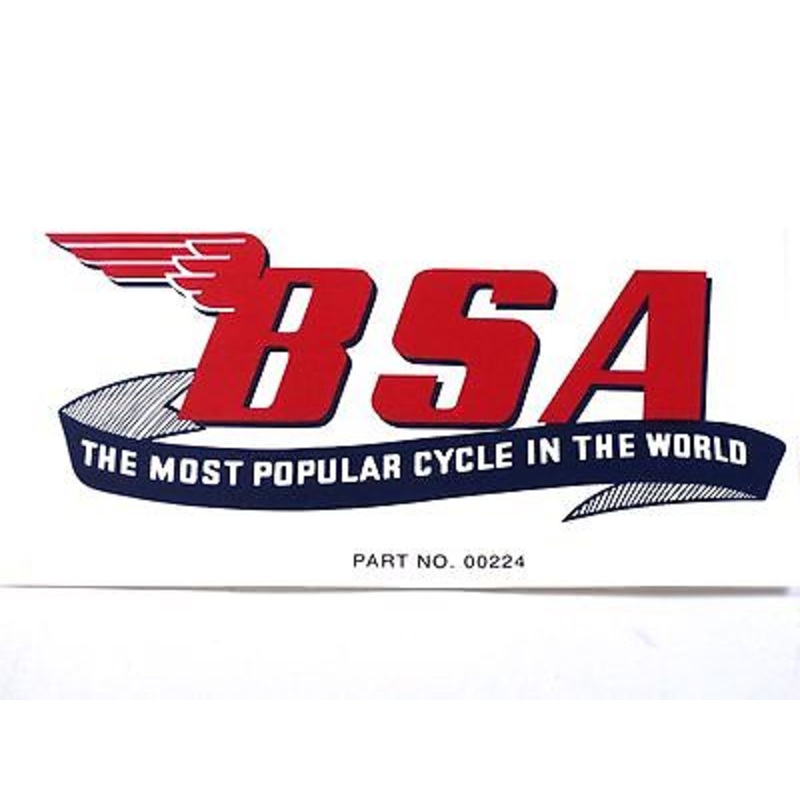BSA large Decal The most popular cycle in the world