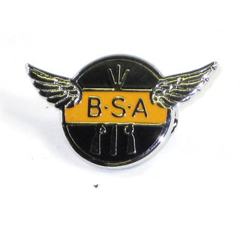 BSA Motorcycles piled arms lapel pin badge Made in England