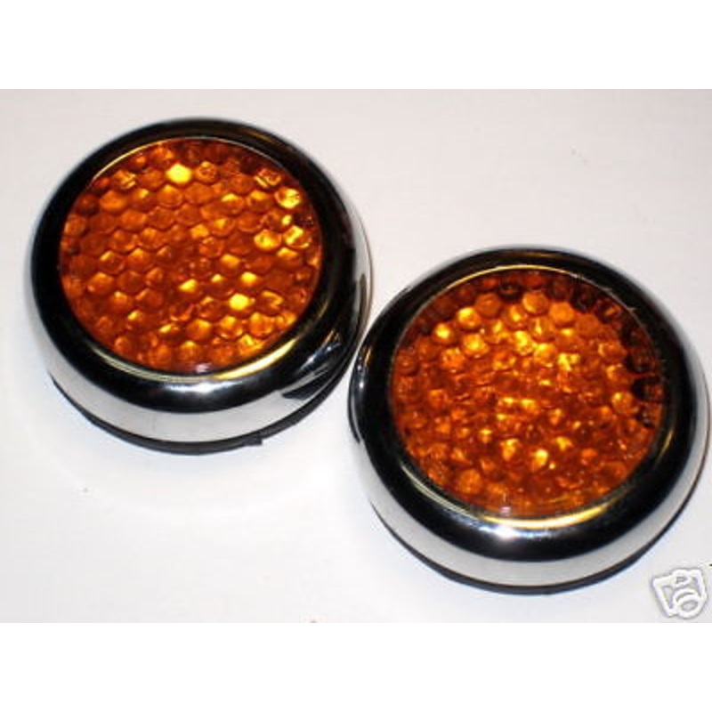 BSA Triumph gas tank Lucas REFLECTORS round reflector set 57161 99-9900 60-0691