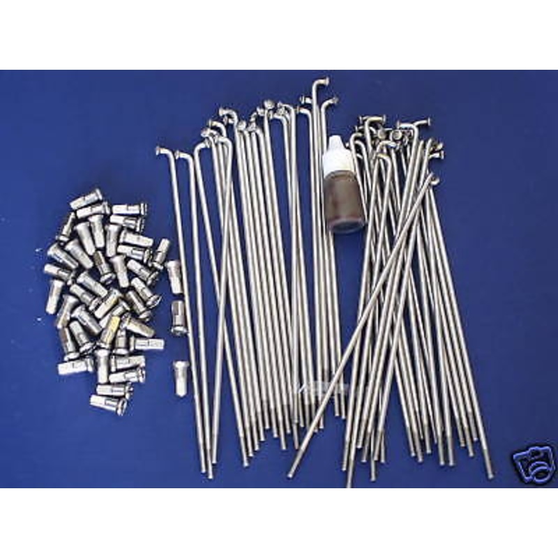 Buchanan’s Triumph Stainless front wheel spokes 19 disc 1973 & up spoke set