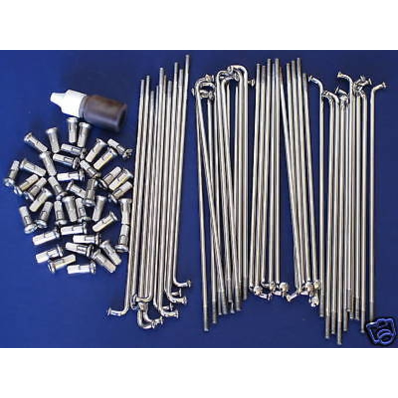 Buchanan’s Triumph T160 Stainless rear wheel spokes 19 disc 1975 up spoke set