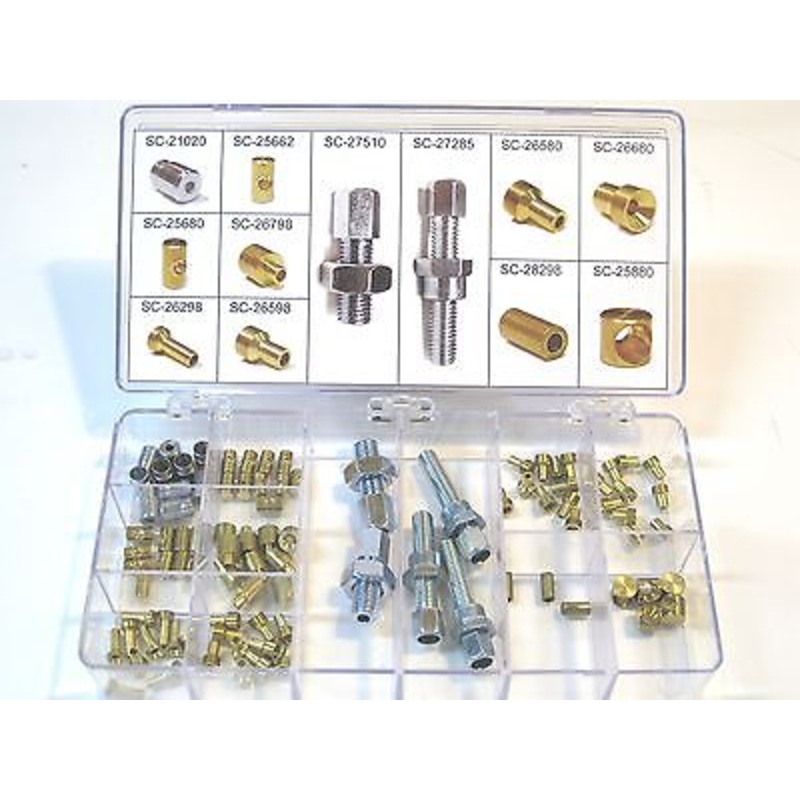 Cable fitting assortment motorcycle clutch throttle brake cables making set kit