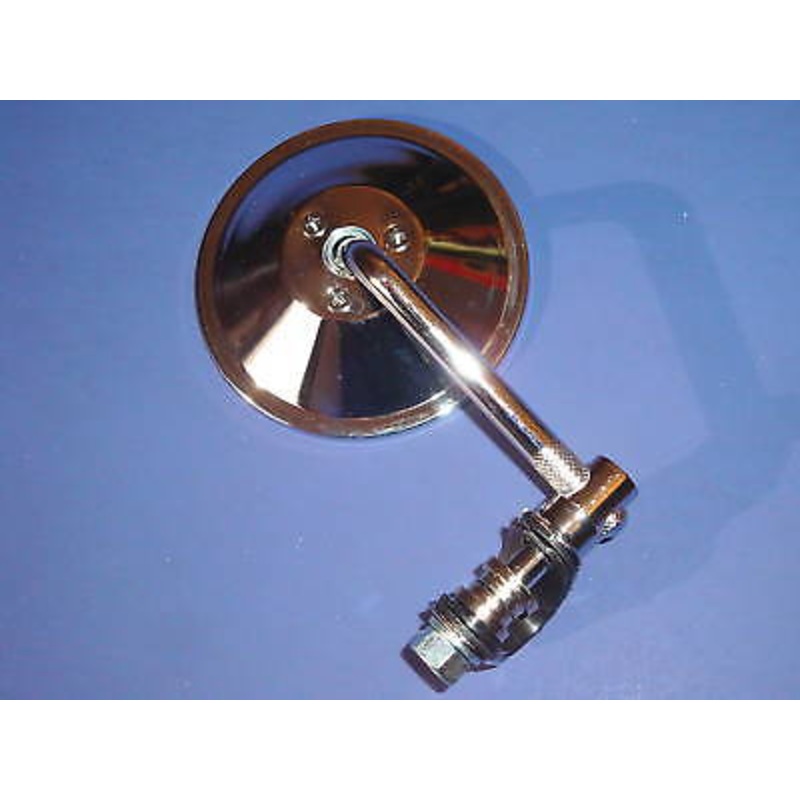 Clamp on mirror 4 round 3.5 stem motorcycle 7/8 handlebars