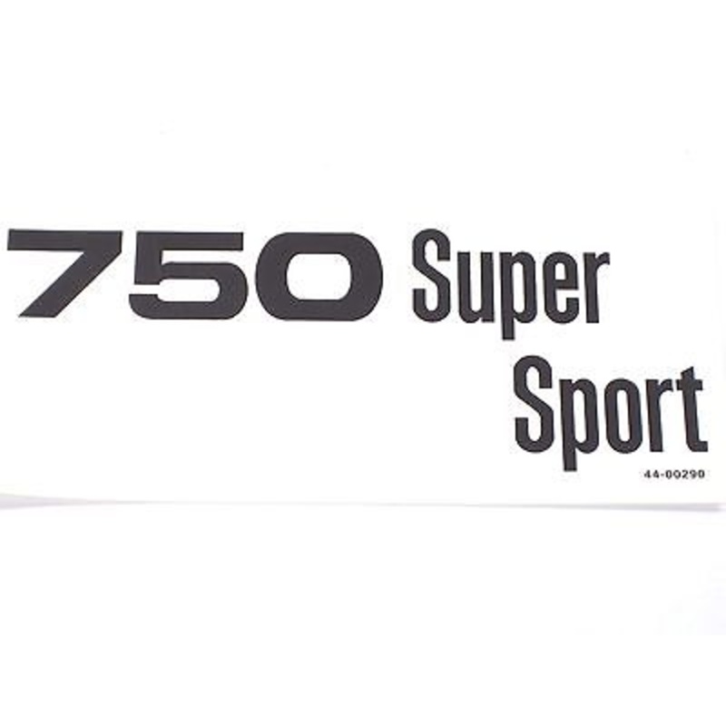 Ducati sidecover 750 Super Sport peel and stick classic motorcycle black image