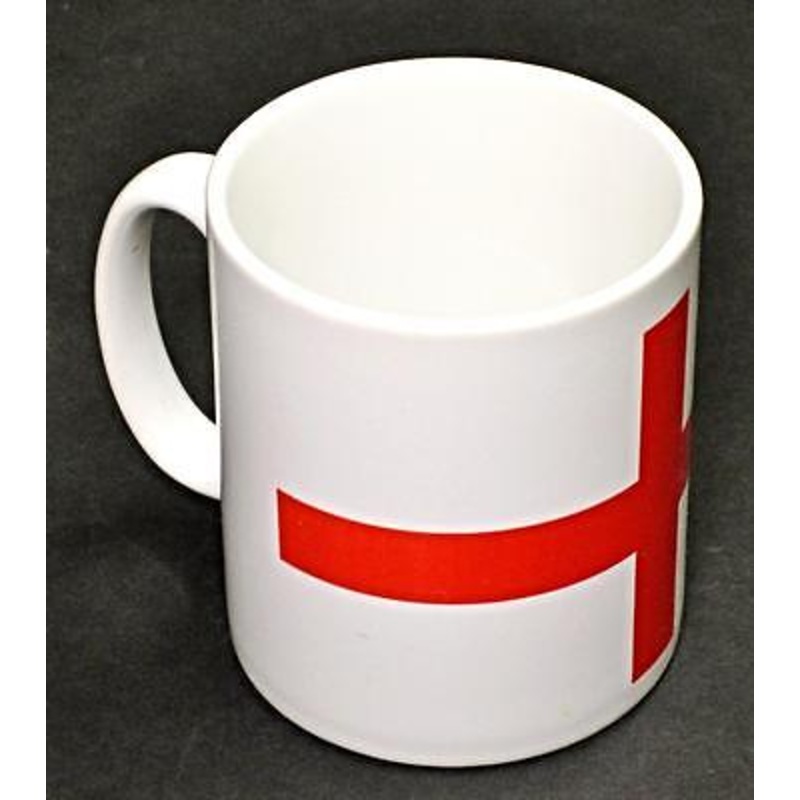 England Flag Mug 10oz coffee cup ceramic motorcycle St. George’s Cross UK Made