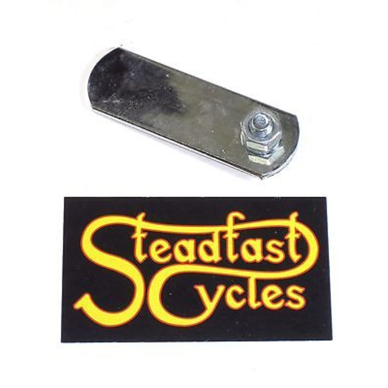 Exhaust Bracket 3 long chrome universal chopper bobber muffler hanger strap