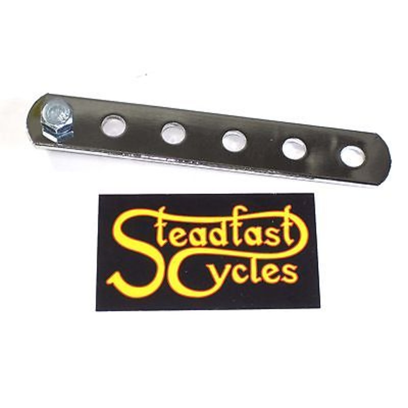 Exhaust Bracket 6 x 1 long chrome 6 hole universal bobber muffler hanger strap