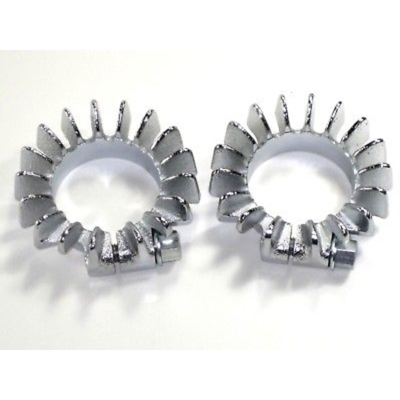 Exhaust head pipe clamps 1 3/4 finned clamp set complete Triumph 71-0216