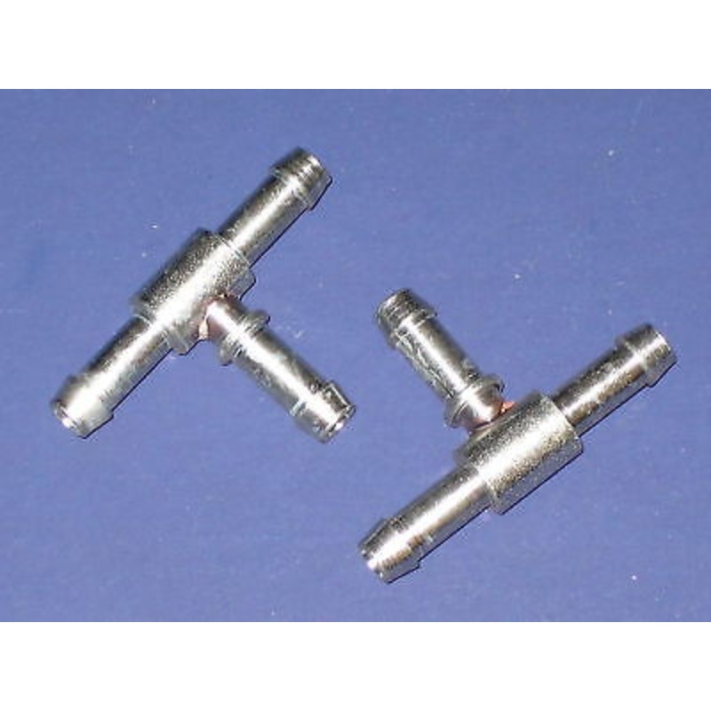 2 Fuel Tee for 1/4 fuel line gas T junction motorcycle gas hose tube T fitting UK
