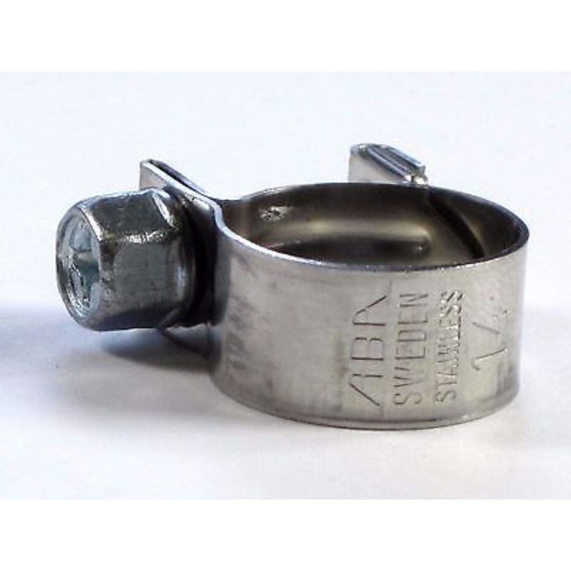 Fuel line clip clamp miniature hose tube clamp 17/32 – 19/32 #14 stainless