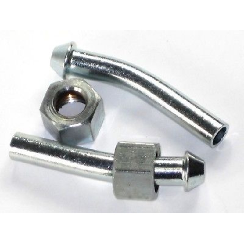 Fuel petcock spigots pipe feed w nut Triumph 82-3353 Norton BSA 82-3337 obtuse 5/16